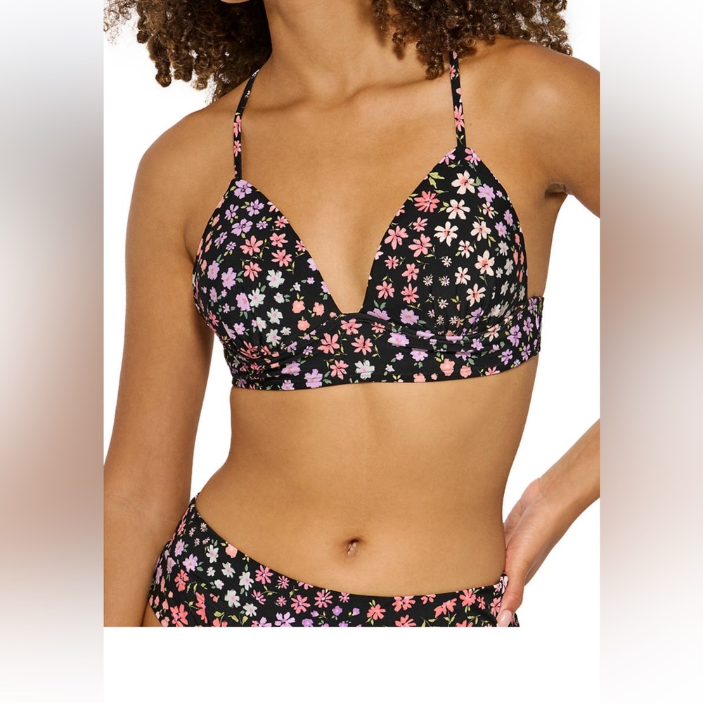 True craft black floral bikini. NWT L/M